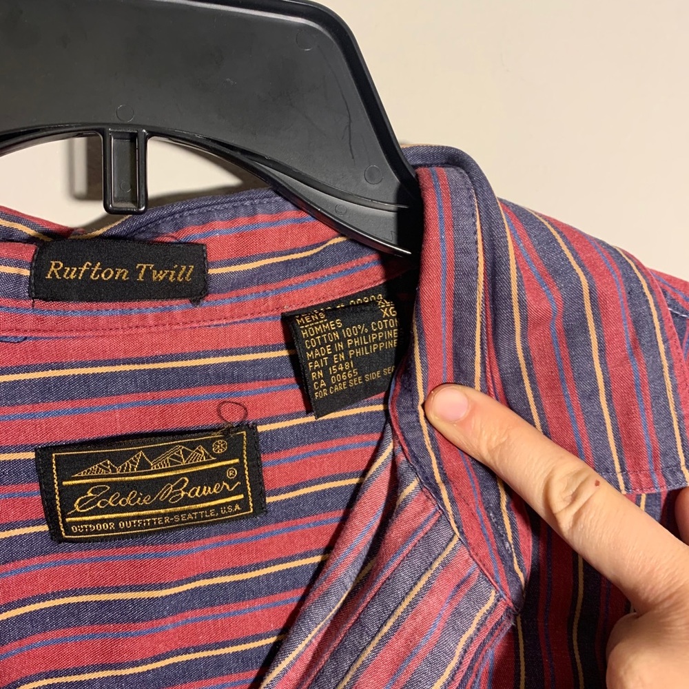 Men’s Button Down Shirt Eddie Bauer XL - Picture 3 of 4